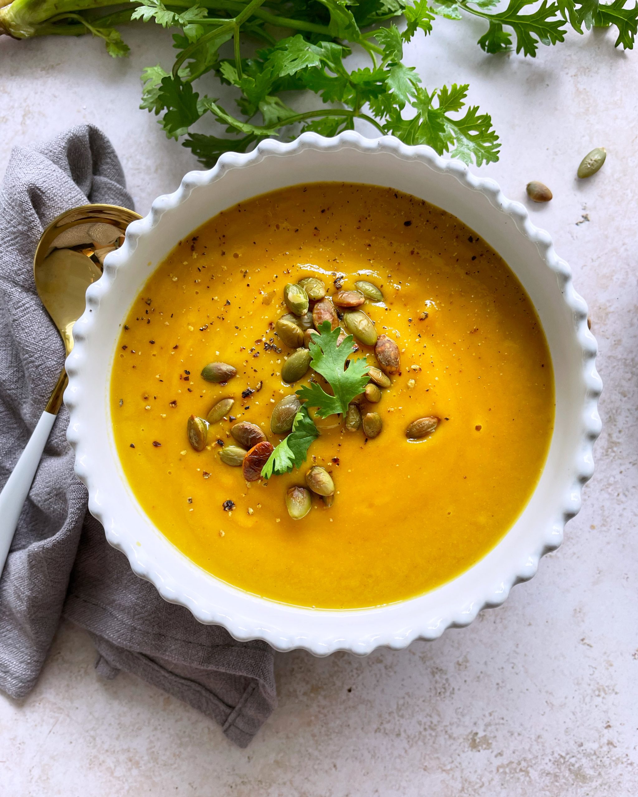 Cozy Roasted Butternut Squash Soup | Healthy-ish & Happy
