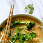 Vegetarian Thai Red Curry Noodle Soup