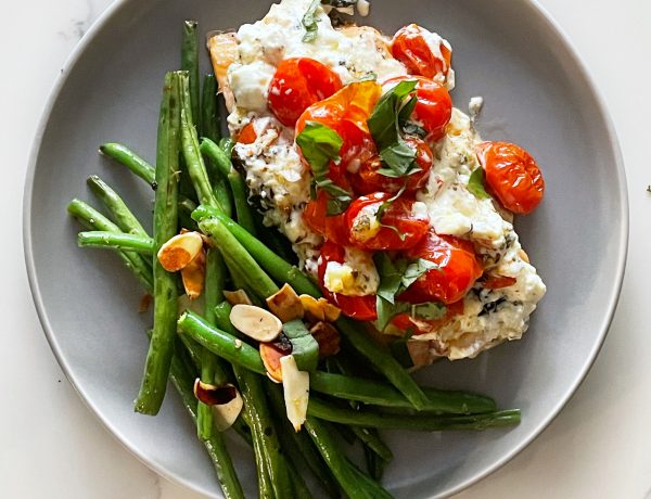 baked feta and cherry tomato salmon