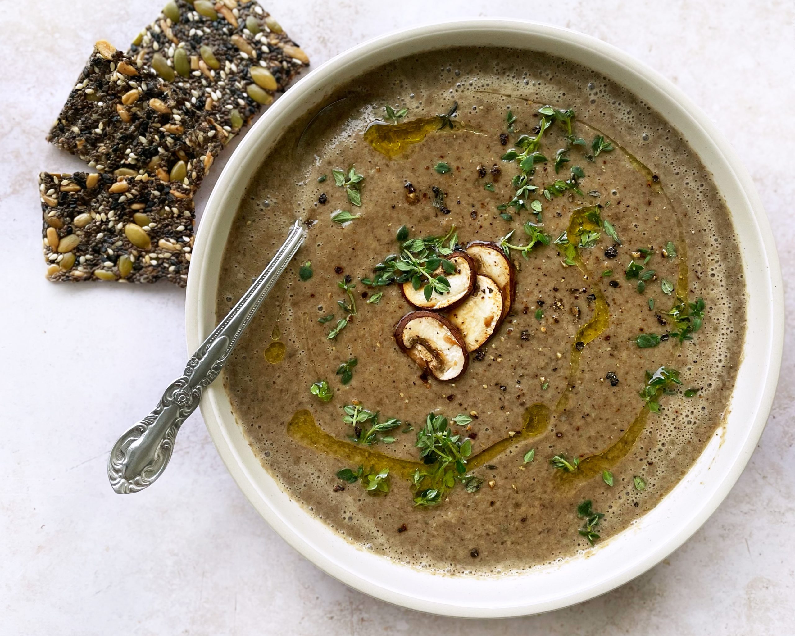 Creamy Mushroom Soup Healthyish & Happy