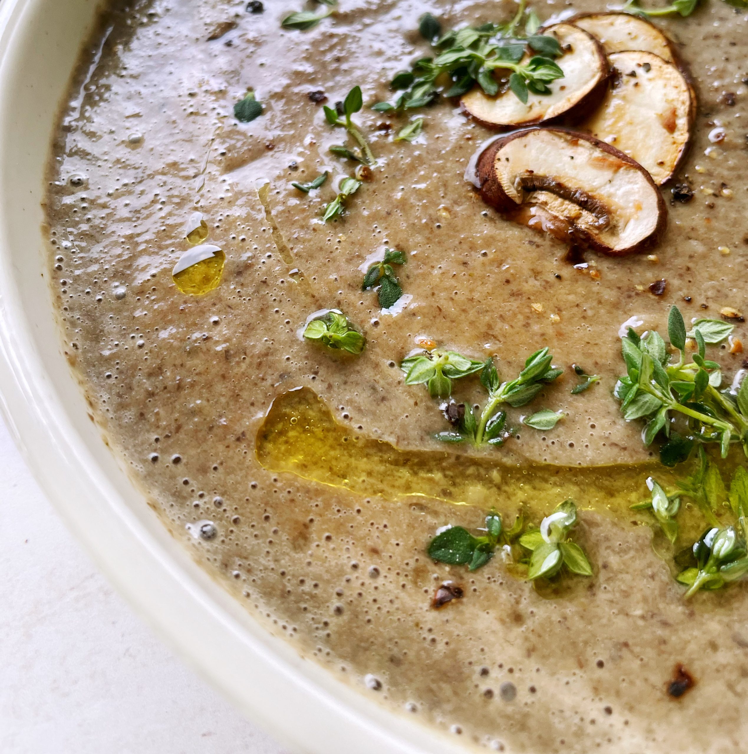 Creamy Mushroom Soup | Healthy-ish & Happy