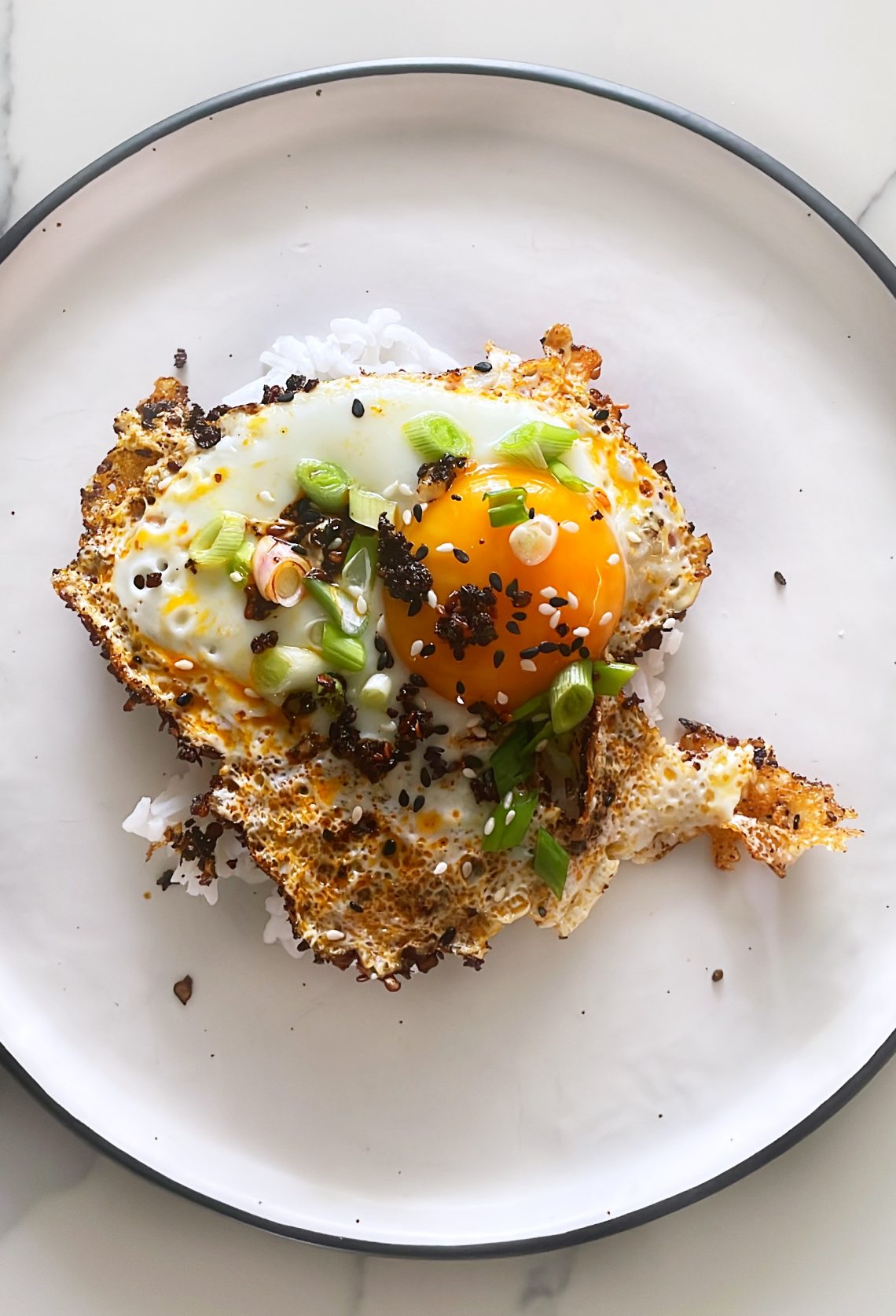 chili oil fried egg