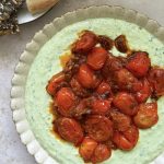 Herbed Cottage Cheese with Roasted Cherry Tomato Dip