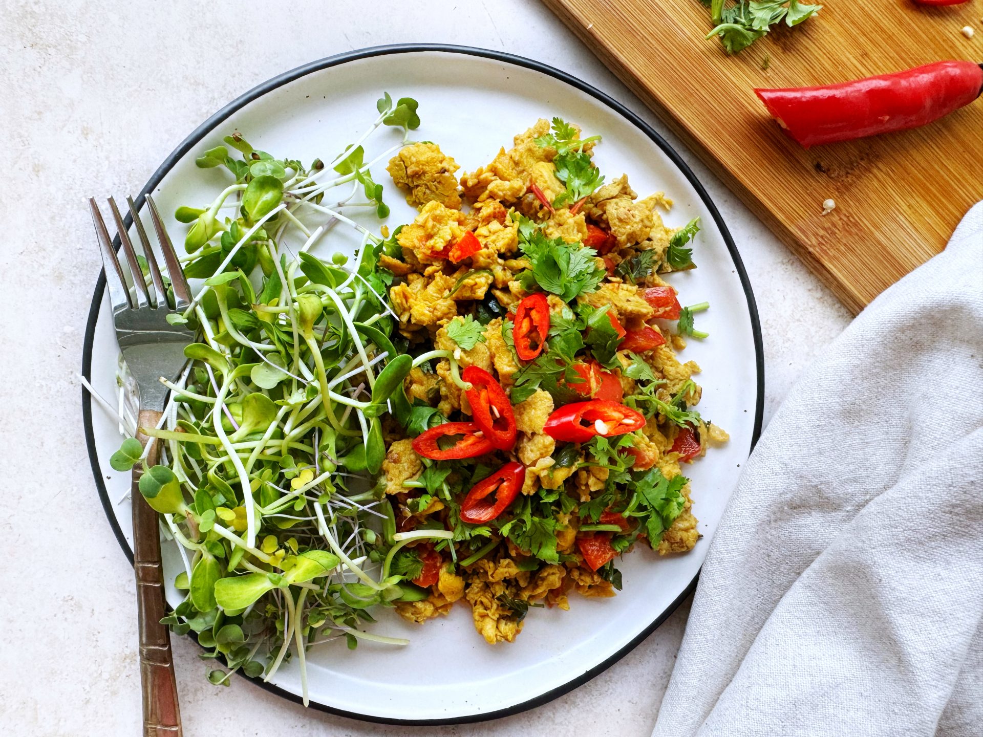 Egg Bhurji (Indian-Spiced Scrambled Eggs) | Healthy-ish & Happy