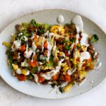 Roasted Carrot & Spiced Lamb Salad with Tahini Drizzle